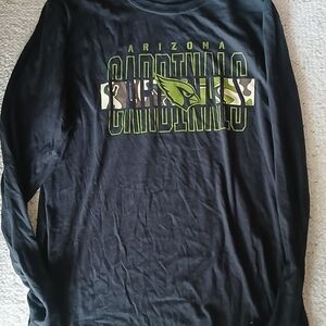 Arizona Jean Company Black and Olive Graphic Long Sleeve Tee NFL Football L